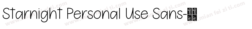 Starnight Personal Use Sans字体转换